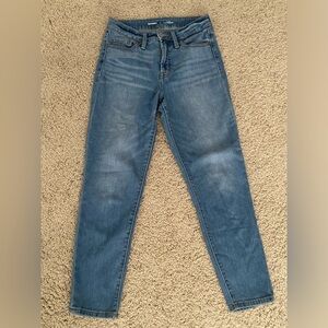 Light high rise straight jeans